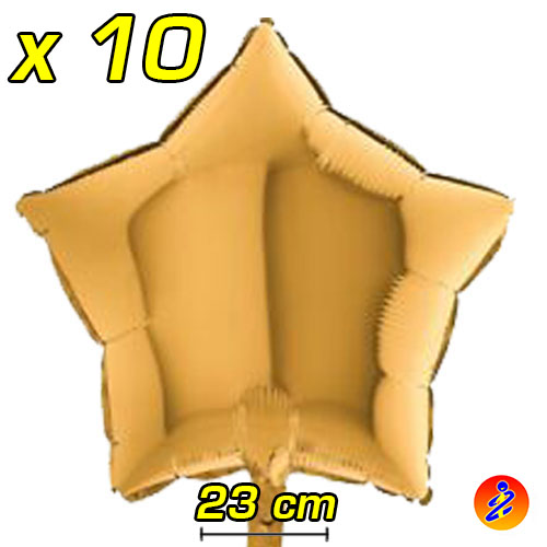 Palloncino Stella Oro Lucido 9/23cm MiniShape in Mylar