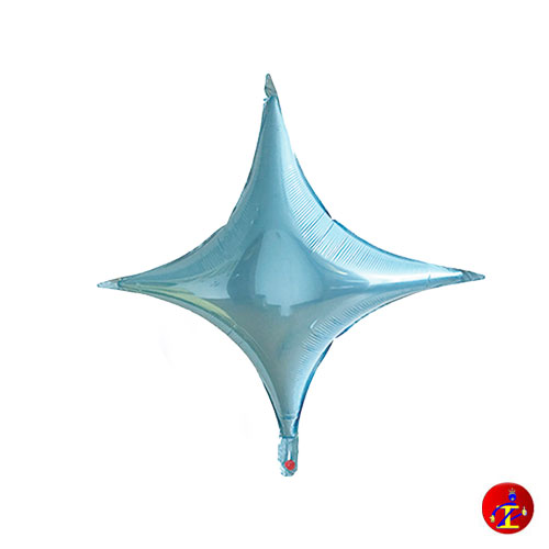 Palloncino mylar stella a 4 punte celeste 10″ 25cm – Palloncini On Line