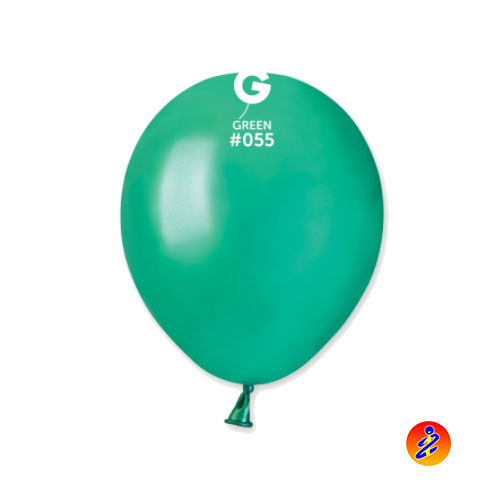 PALLONCINI 12CM - VERDE SMERALDO 5 METAL 100pz